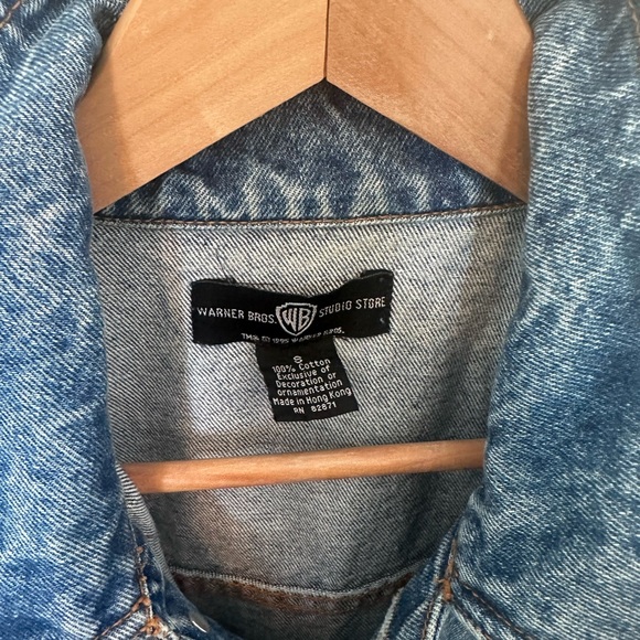 Denim Jacket with Looney Tunes Back Patch - Blue - Picture 6 of 17